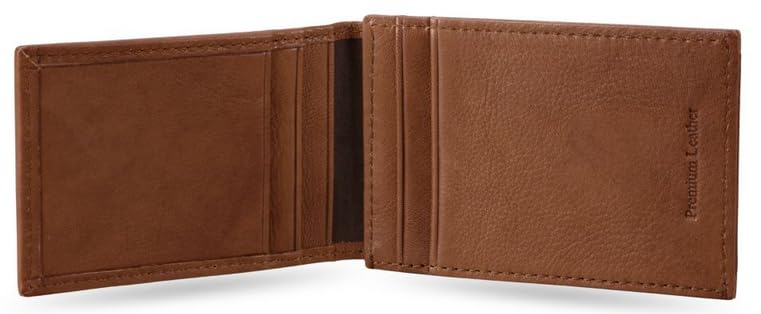 Premium Leather Front Pocket Wallet for Men - Slim RFID Blocking Bifold Wallet - Perfect for Travel, Business & Everyday Use