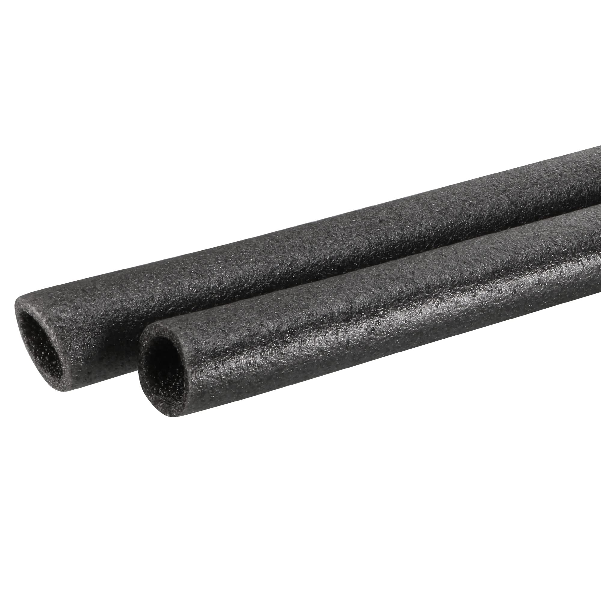 MECCANIXITY Foam Tube Sponge Protective Sleeve - 1 Inch (25mm) ID Black Polyethylene Pipe Insulation Sleeve for Plumbing, HVAC, and DIY Projects - Pack of 2 - Perfect for Pipe Protection and Energy Efficiency