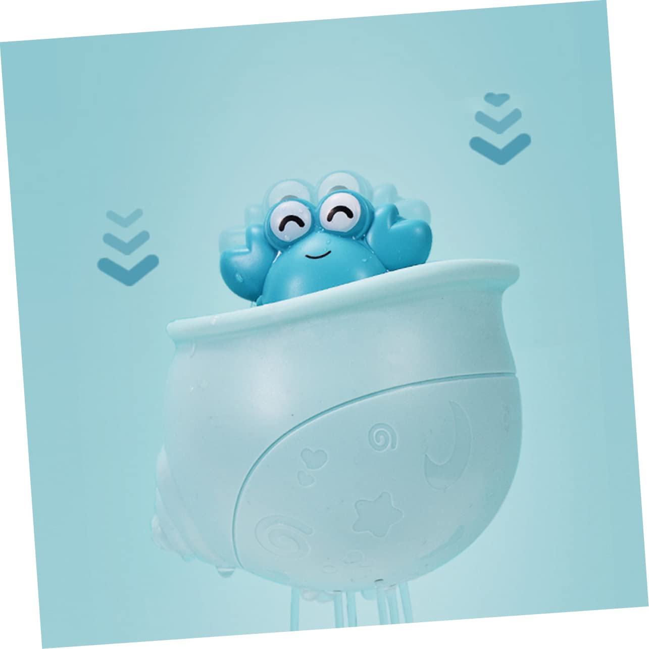 HEMOTON 6-Piece Ocean Animal Bath Toys Set - Floating Wind-Up Crab Toys for Kids, Safe Plastic Bathtub Water Play (Perfect for Toddler Bath Time & Pool Fun)