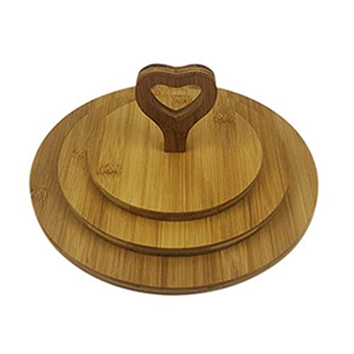 3-Tier Wooden Cake Stand - Elegant Dessert Display Plate for Wedding, Party & Kitchen Storage | Multi-Purpose Serving Tray for Cakes, Fruits & Snacks | Natural Wood Kitchen Organizer (Color B)
