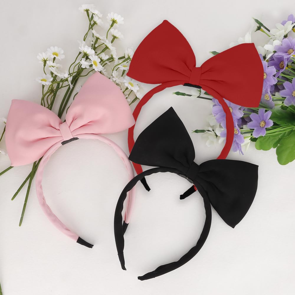 Elegant Black Hair Accessories for Women - Stylish Bows & Headbands for Christmas Parties, Cosplay & Everyday Wear