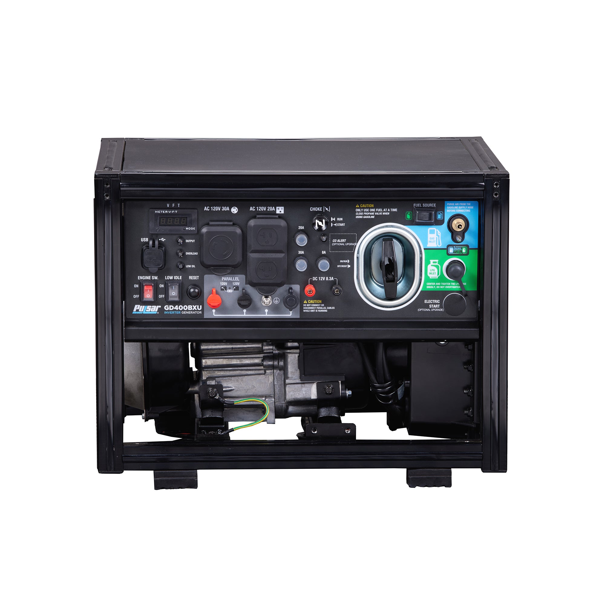 Pulsar 4000W Dual Fuel Inverter Generator - Portable & Quiet Power for Camping, RV & Emergency Backup - GD400BXU Series