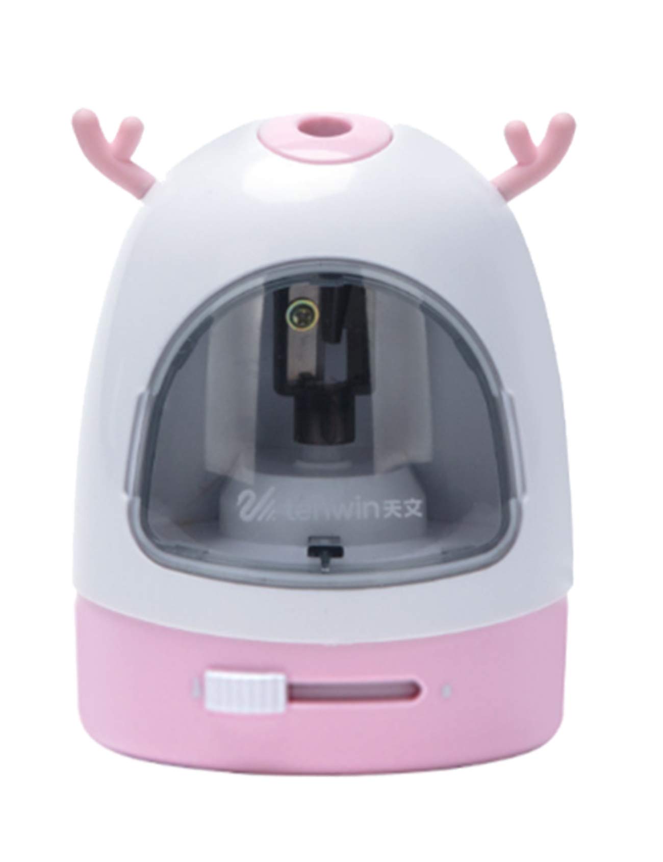 Legou Cartoon Electric Pencil Sharpener - Battery Powered, Pink - Perfect for School, Office & Home Use