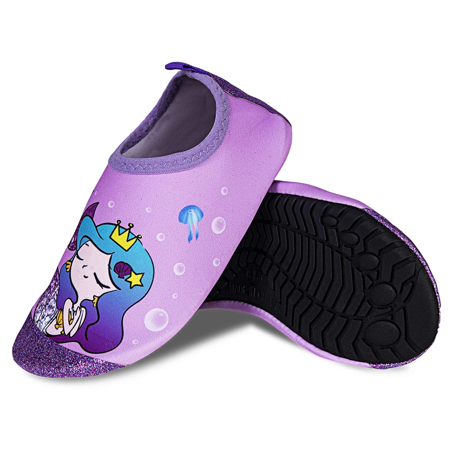 Mabove Kids Swim Water Shoes - Non-Slip Quick Dry Barefoot Aqua Socks for Toddler Boys & Girls | Perfect for Pool, Beach, Water Park & Summer Activities