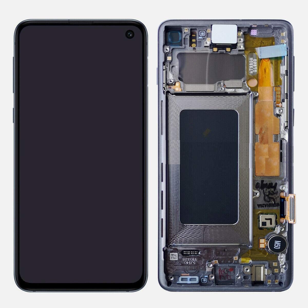 Original Galaxy S10 LCD Display Touch Screen Digitizer with Frame Assembly - Replacement for Samsung Galaxy S10 G973 (Black) | Cracked Screen Repair | DIY Phone Fix | USA Compatible | Perfect for Home & Office Use