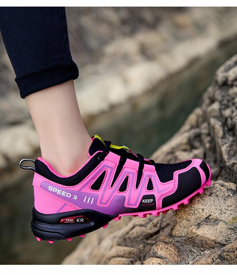 Breathable Women's Hiking Shoes - Waterproof Lightweight Non-Slip Walking Shoes for Outdoor Camping, Trekking, Tennis & Sports | Perfect for Trail Hikes, Gym Workouts & Daily Comfort Wear