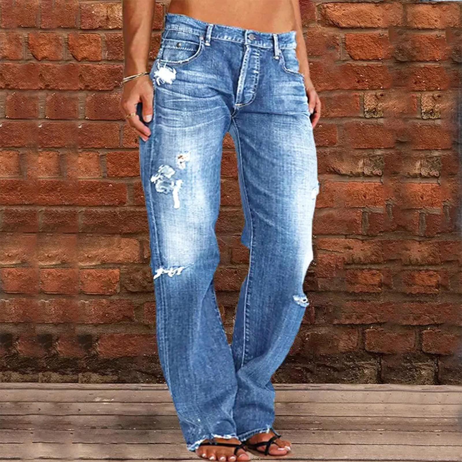 Women's Slimming Jeggings - Mid Rise Casual Denim Jeans with Lace & Pocket Details | Perfect for Everyday Wear, Office & Date Nights