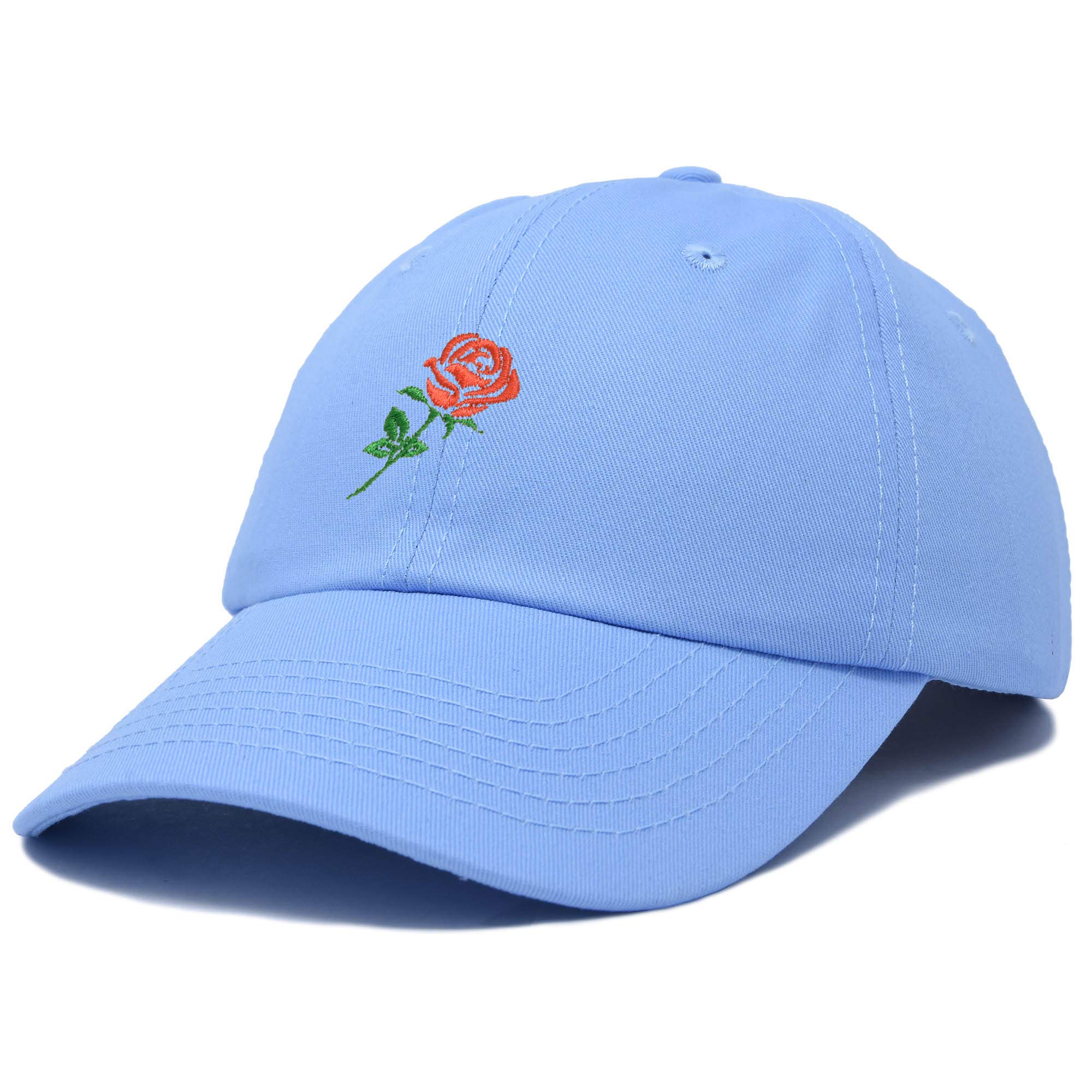 Premium Embroidered Red Rose Baseball Cap for Women - Stylish Fashion Hat for Outdoor Activities, Travel & Casual Wear