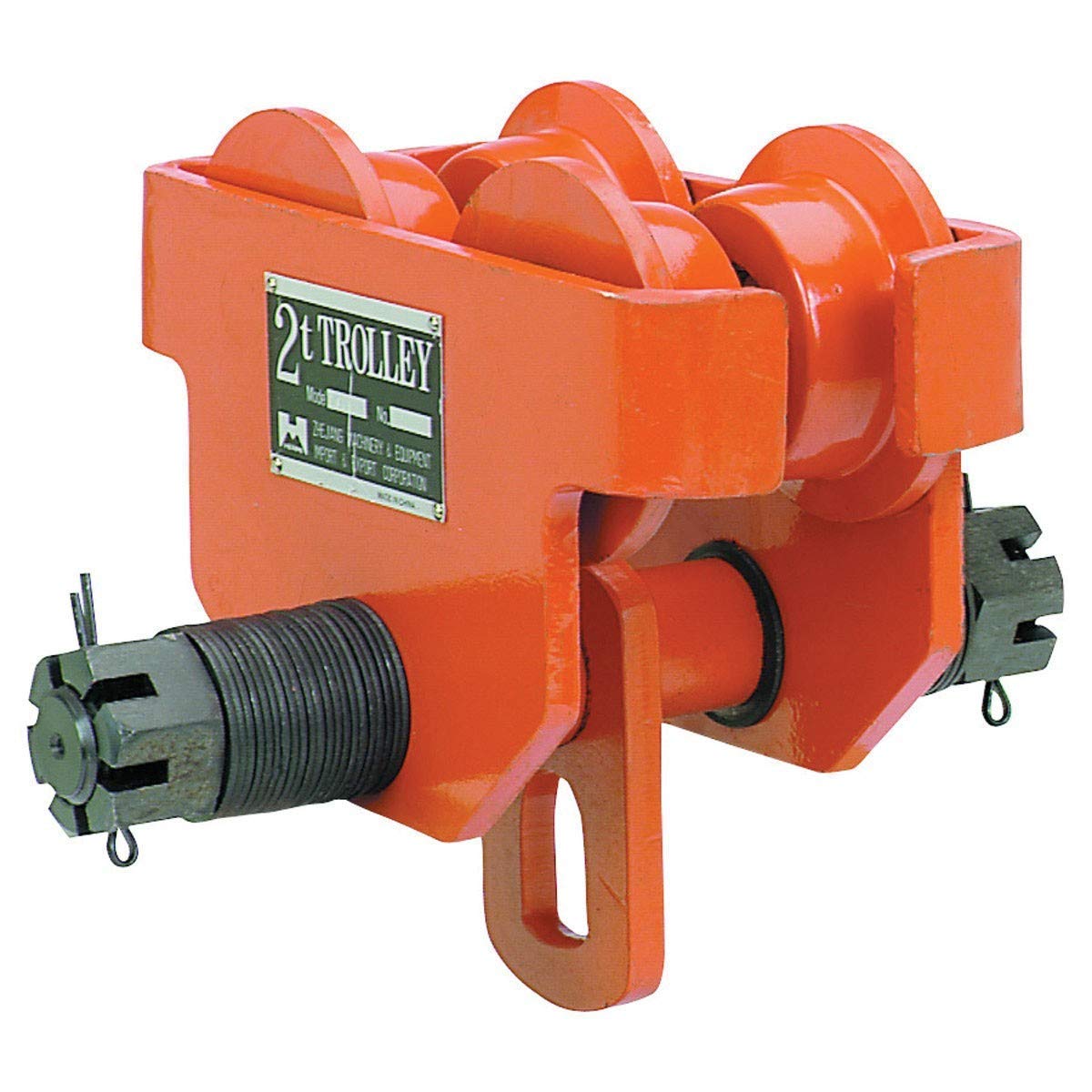 2 Ton Capacity Adjustable Push Beam Trolley for I-Beam Flange Width 4