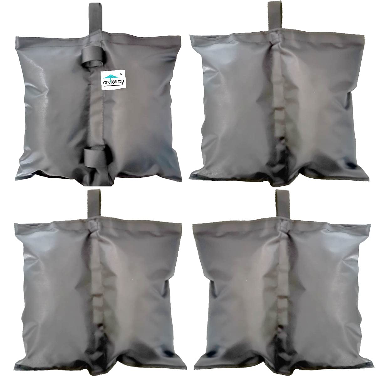 Heavy Duty Sand Bags for Canopy Tent - 4 Pack Grey Weights for Outdoor Events, Beach, Camping & Market Stalls | Secure Your Tent Against Wind & Weather