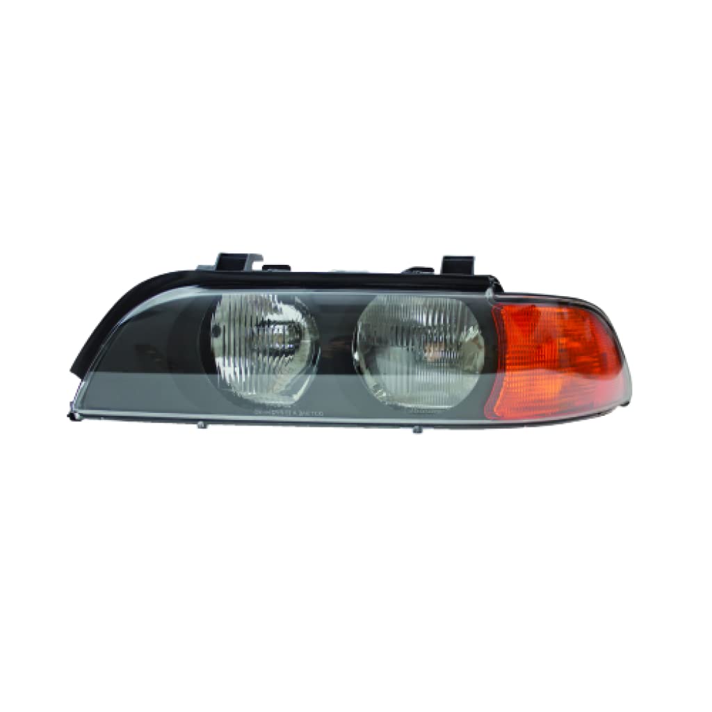BMW 540i Headlight Assembly 1999-2000 Driver Side with Halogen Bulbs - Replacement Part BM2502118 | Perfect for Night Driving & Car Restoration Projects