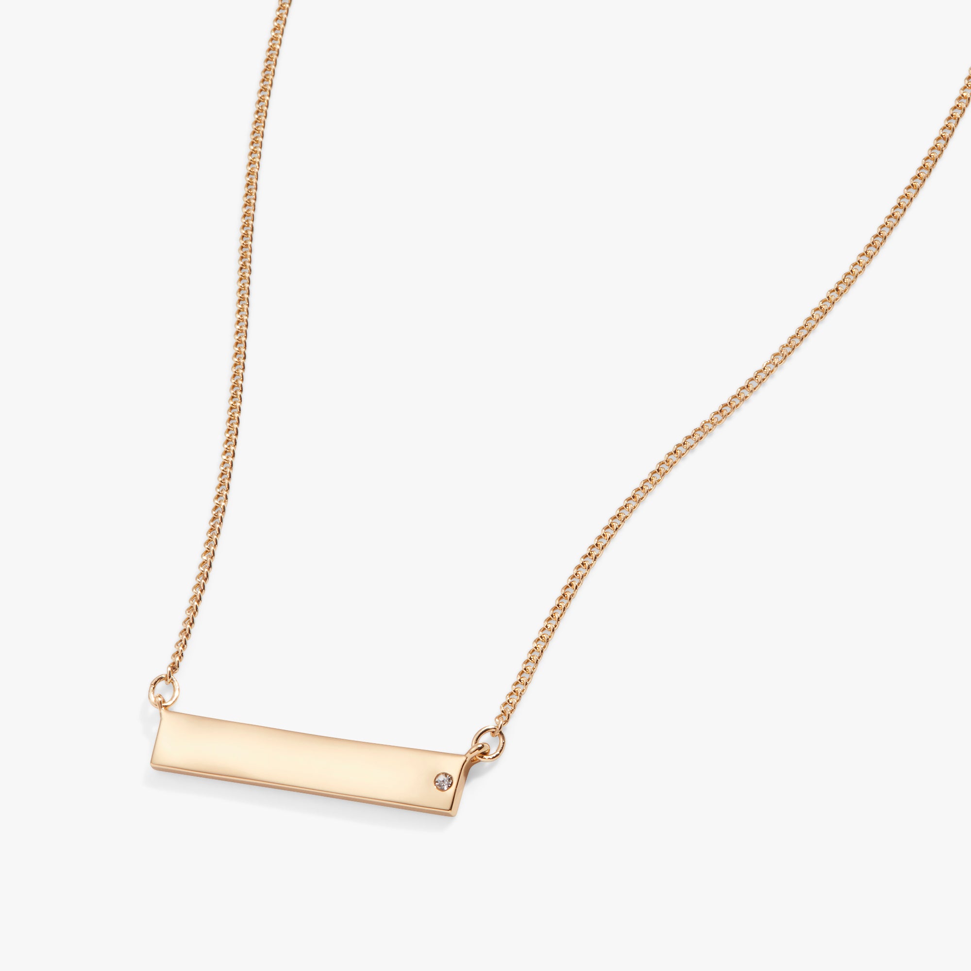 Elegant Bar Necklace with Sparkling Crystal Accent - Perfect for Date Nights, Weddings & Special Occasions