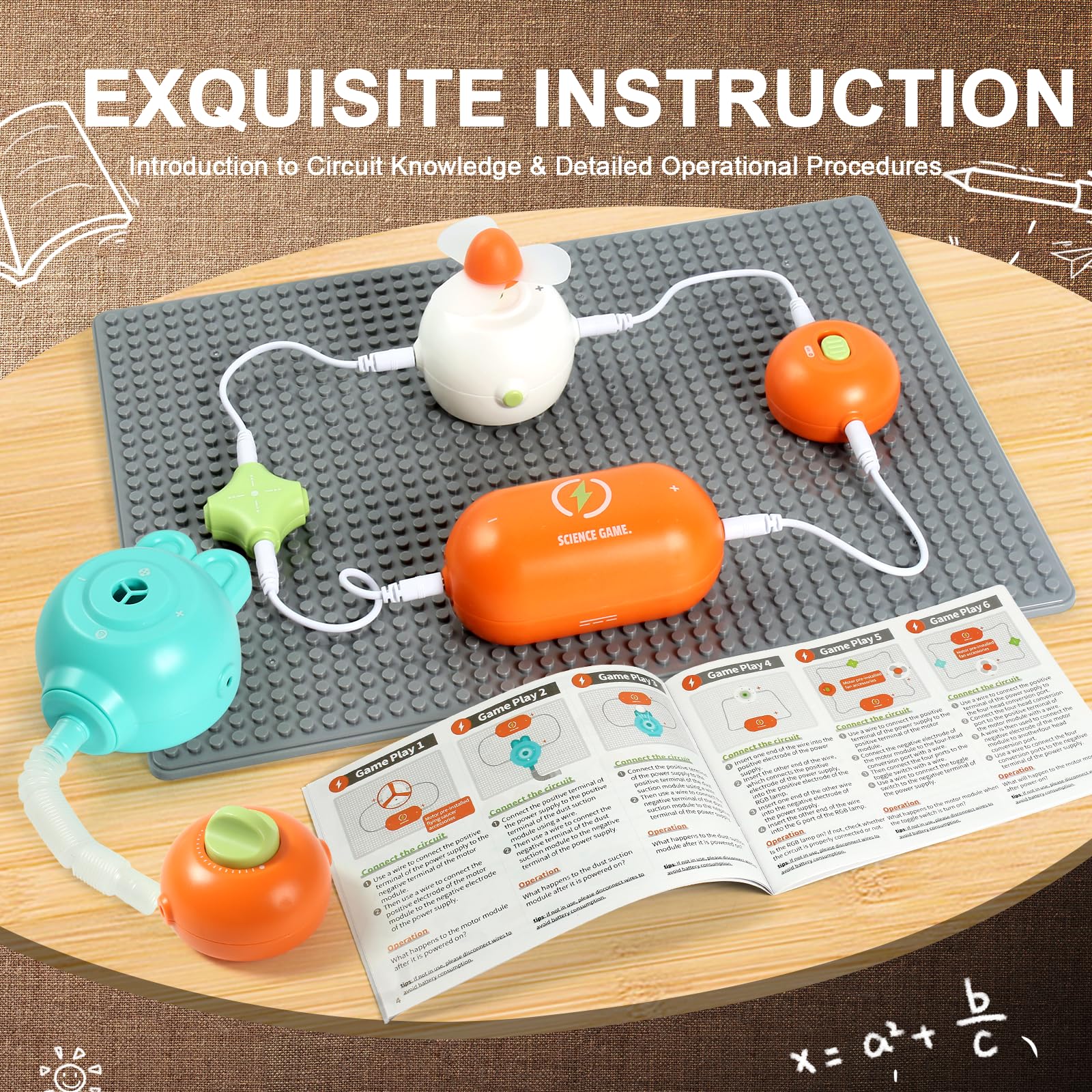 STEM Learning Circuit Kits for Kids Ages 3+ | DIY Electronics Exploration Kit with 64 Projects | Physics Science Educational Toys for Boys & Girls | Perfect for Classroom STEM Activities & Home Learning Fun