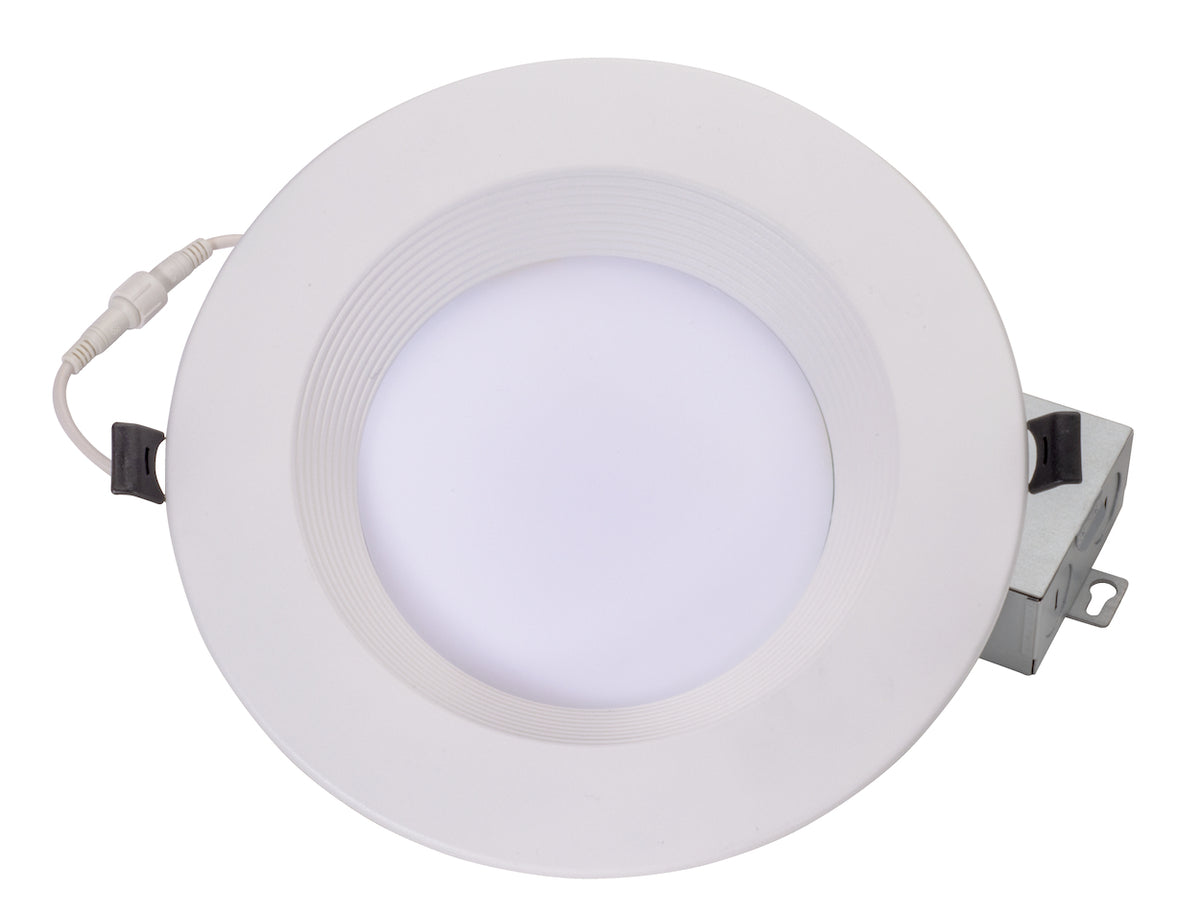 Topaz DLD8B 21CS 8 Inch LED Slim Recessed Downlight - Energy Efficient 21W, CCT Selectable, Baffle Reflector - Perfect for Kitchen, Living Room & Office Lighting