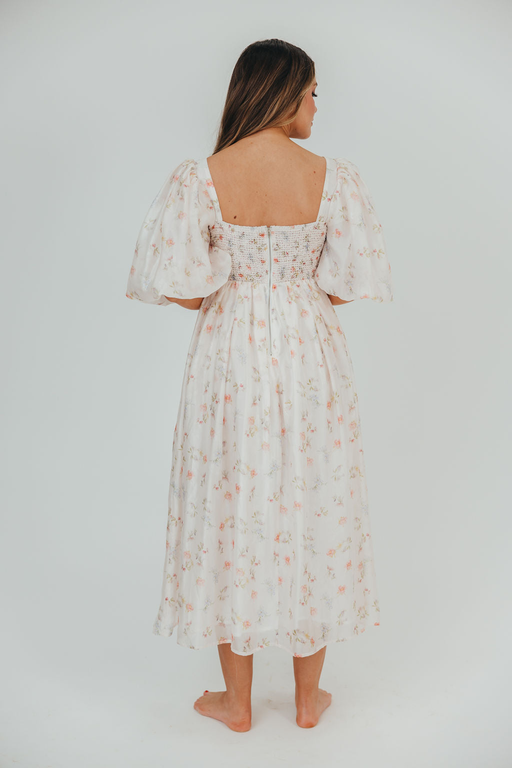 Harlow Maxi Dress - Tiny Pink Floral Print, Bump Friendly Maternity Dress, Inclusive Sizing S-3XL | Perfect for Summer Weddings, Beach Vacations & Casual Outings
