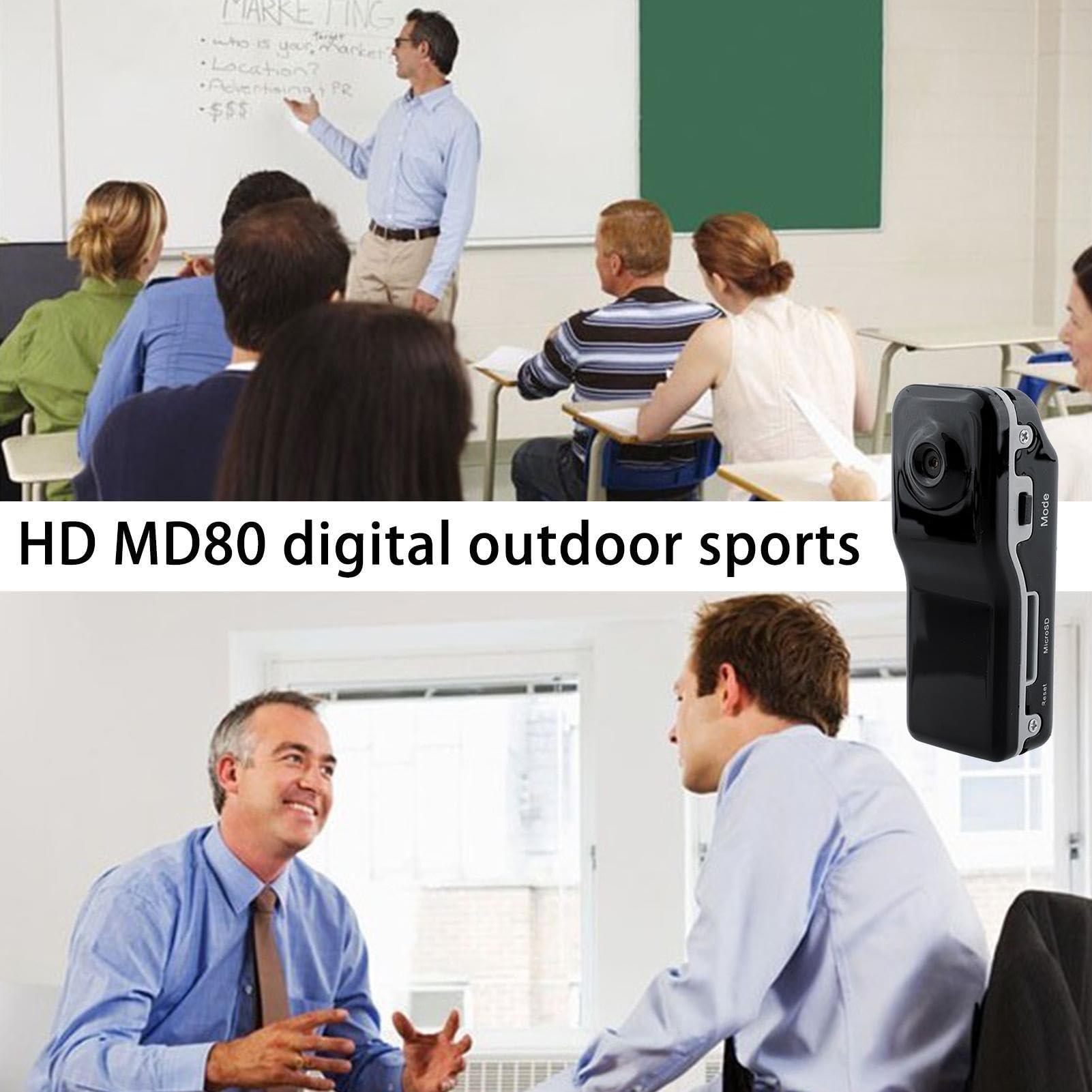 HD Waterproof Sports Camera - MD80 Outdoor Action Cam with 65° Wide-Angle Lens, Compact Underwater Video Camera for Running, Cycling, Surfing & Extreme Sports | Perfect for Adventure Recording & Vlogging