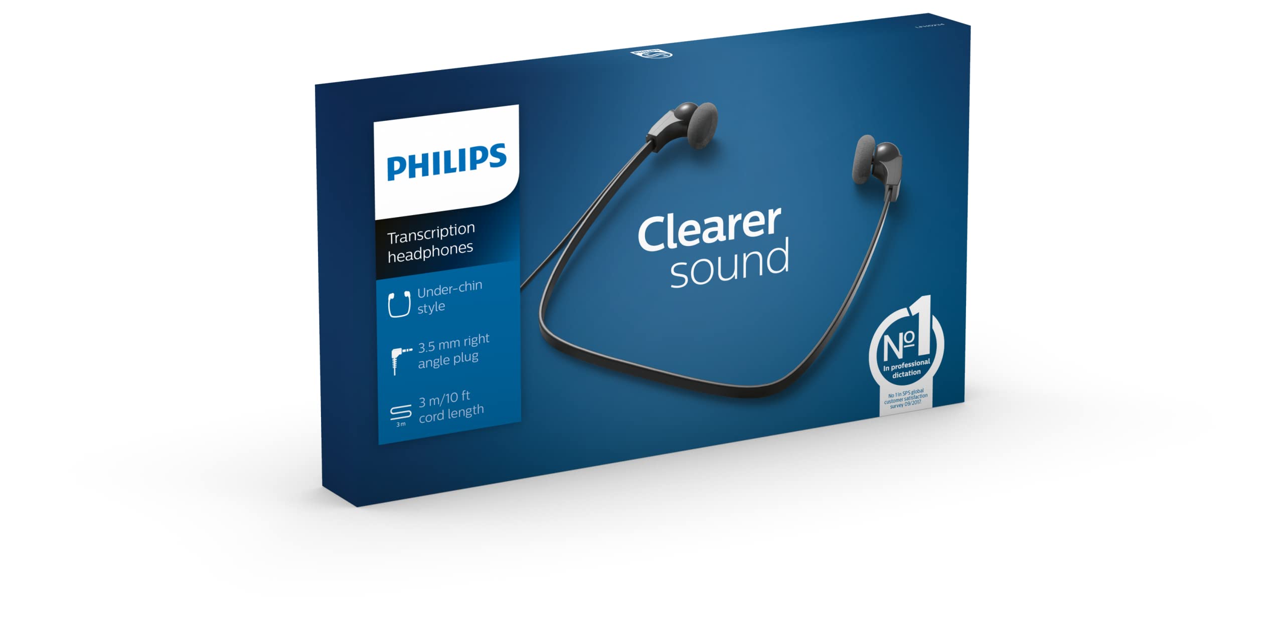 Philips LFH334/234 Professional Headphones for Desktop Dictation - Noise-Canceling Office Headset with Clear Mic for Transcription, Call Centers & Remote Work