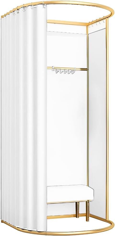 Portable Changing Room with Blackout Curtain - Wall Mounted Dressing Room for Clothing Stores, Fitting Booth, Temporary Locker Room | Perfect for Retail Stores, Home Try-Ons & Event Pop-Ups
