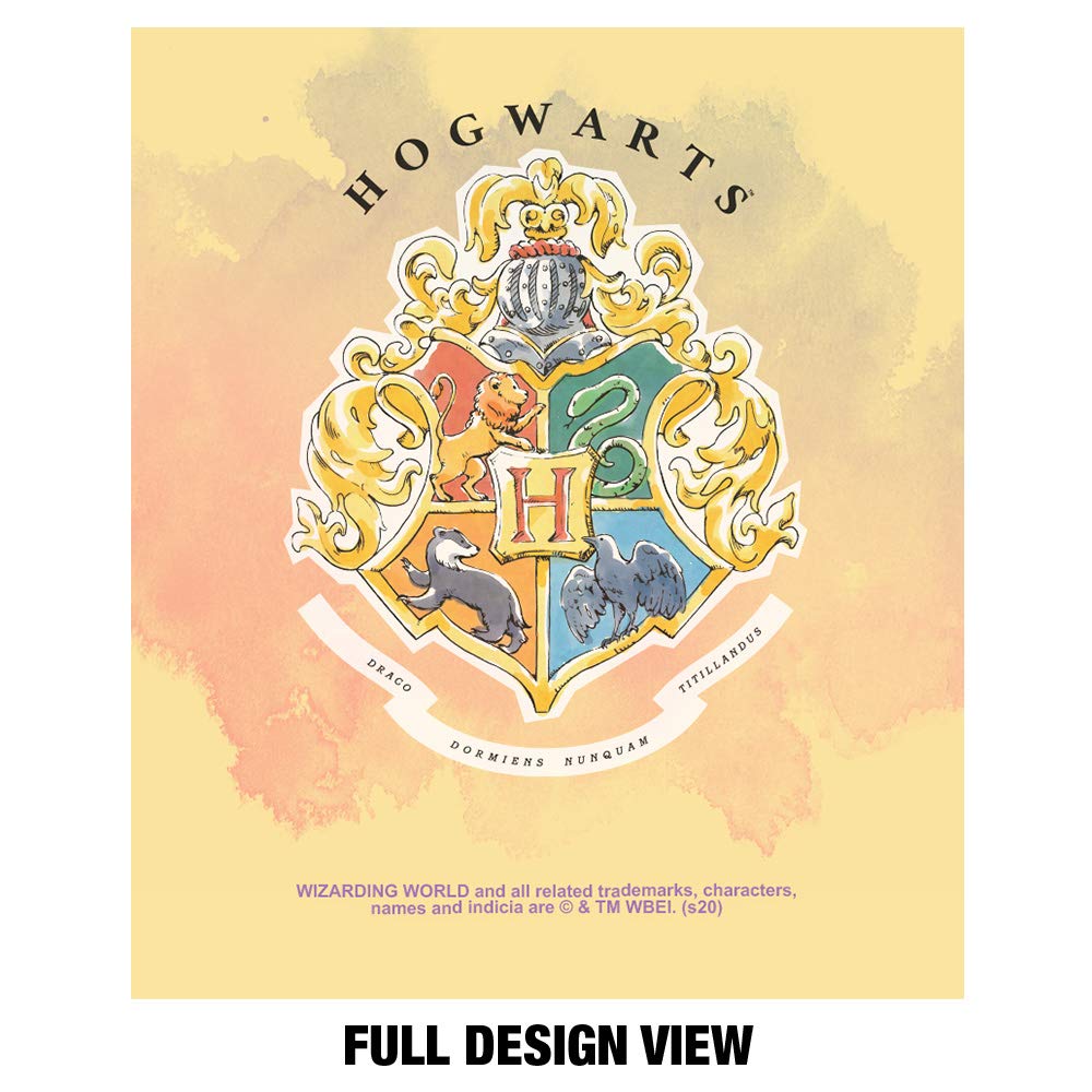 Harry Potter Hogwarts Watercolor Sigil Reusable Face Mask for Kids - 1-Ply Washable Cloth Mask for School, Travel & Daily Protection