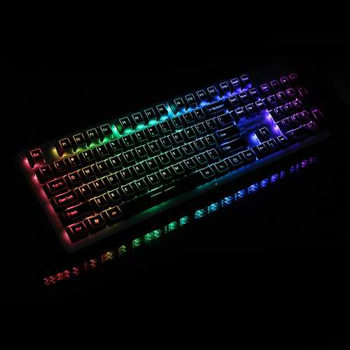 108 Key ABS OEM Profile Translucent Backlit Keycap Set for Mechanical Gaming Keyboard - Perfect for Typing, Gaming & Office Work
