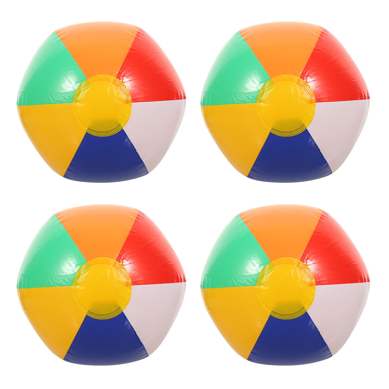 **LUOZZY 4-Pack Inflatable Beach Balls (30cm) - Kids Pool Party Favors, Water Toys for Summer Outdoor Games & Activities - Perfect for Beach, Pool, Backyard Fun**