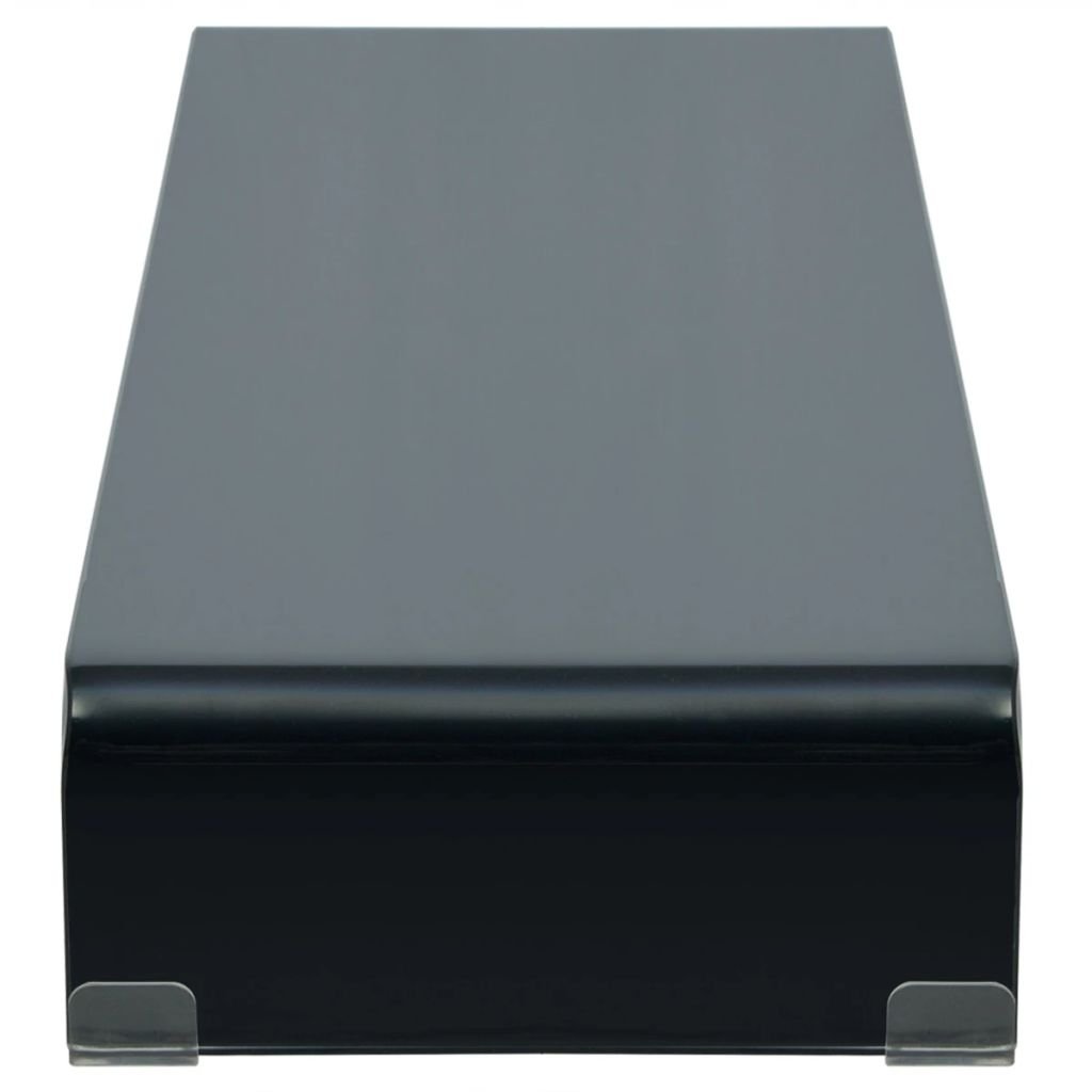 Black Glass Monitor Stand Riser - 39.4