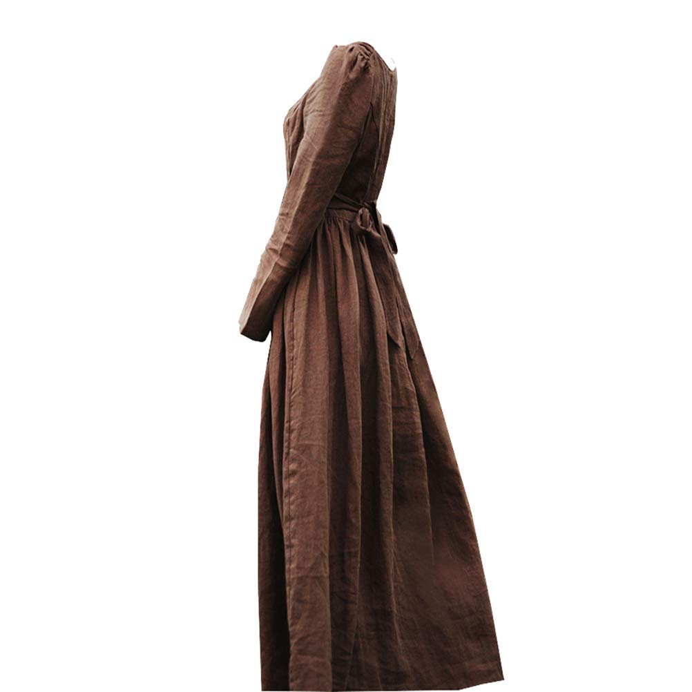 Jane Austen Women's Costume - Vintage Square Neck Ball Gown Dress for Cosplay, Historical Reenactment & Themed Parties