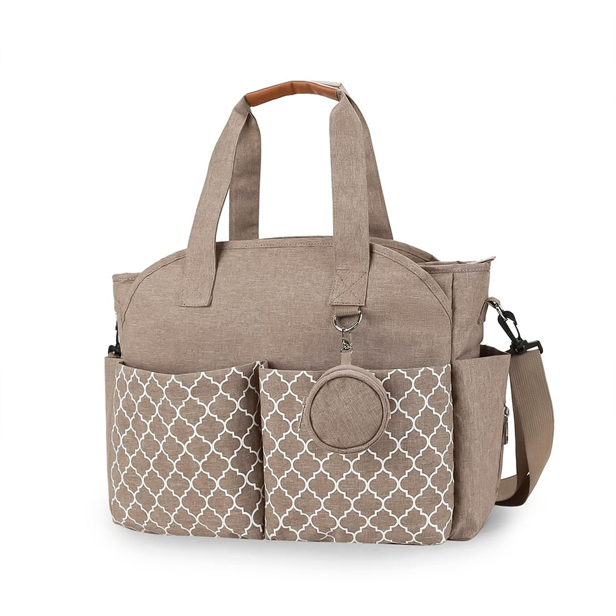 Large Diaper Bag Tote for Moms - Waterproof Baby Changing Bag with Insulated Pockets & Wipes Compartment | Perfect for Travel, Daycare & On-the-Go Parenting Essentials
