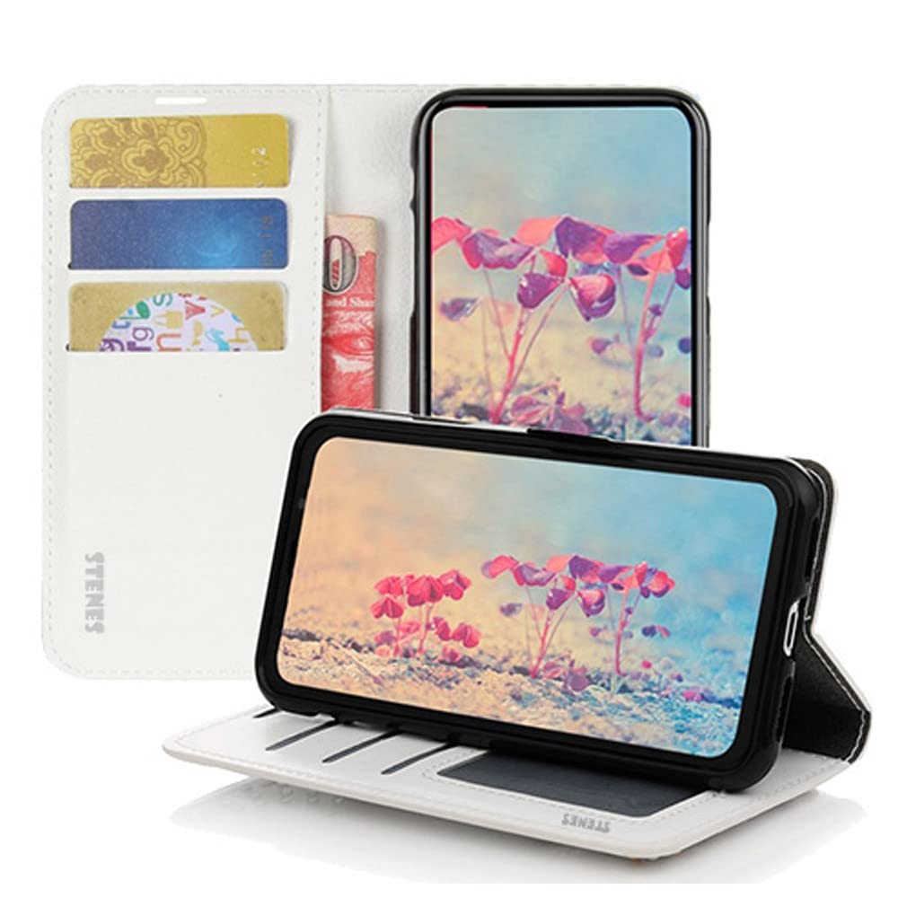 STENES Bling Wallet Case for OnePlus 7T Pro - 3D Floral Leather Cover with Ring Stand | Perfect for Work & Travel