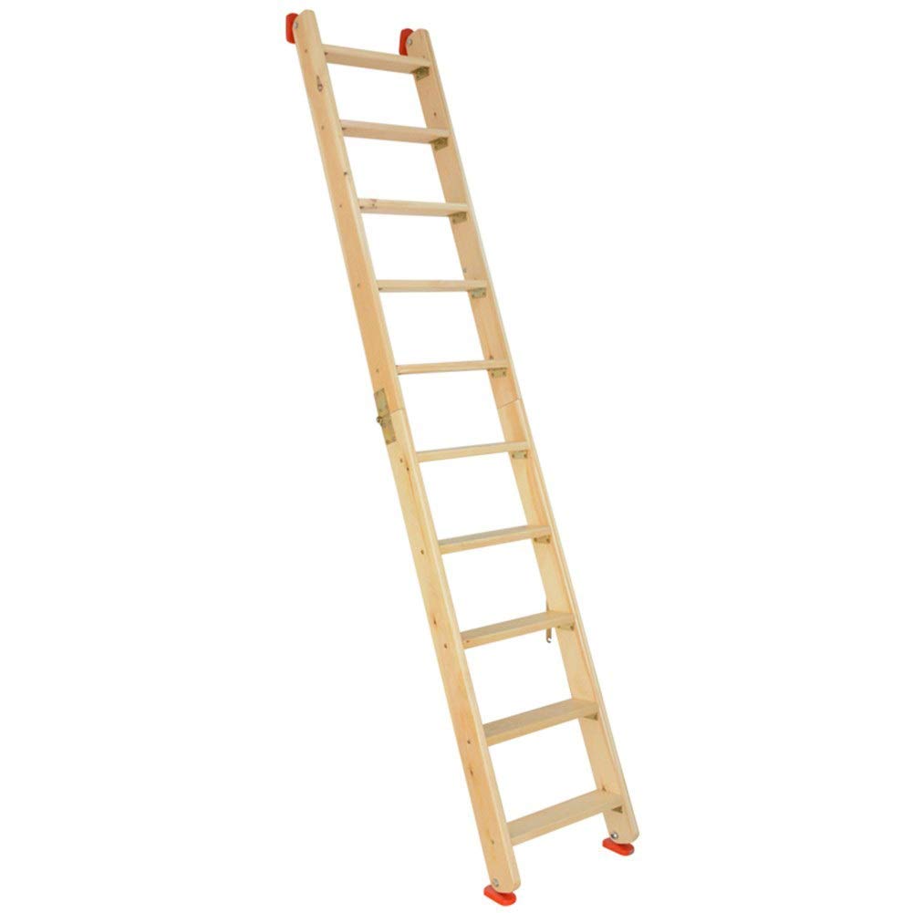 Premium Solid Wood Folding Step Stool Ladder - Dual Use Herringbone Design, Portable & Space-Saving - 8 Adjustable Heights up to 1.75m - Perfect for Home, Kitchen, Garage, and DIY Projects