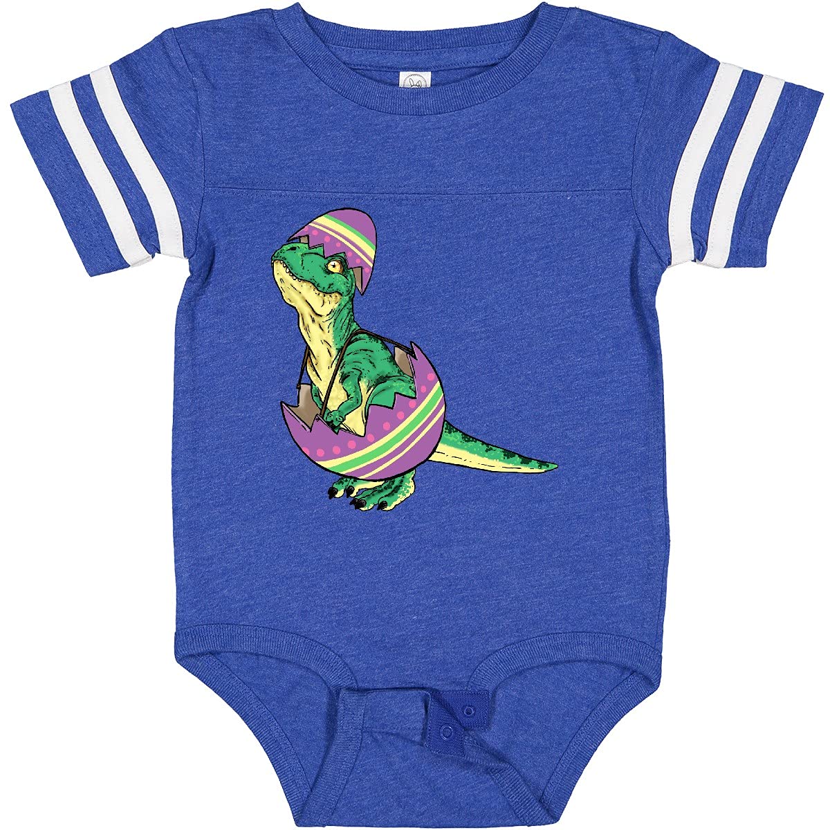 Inktastic Easter Baby T-Rex in Egg Cute Dinosaur Bodysuit - Soft Cotton Infant Onesie for Easter Photos, Dinosaur Theme Parties & Baby Showers