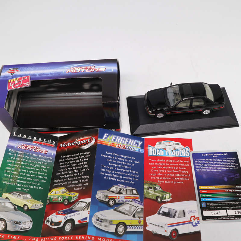 10pcs Wholesale LLEDO Vanguards 1:43 Scale Ford Sierra Sapphire GLS Black VA09901 Diecast Model Cars - Collectible Miniature Toy Vehicles for Display, Gifts & Car Enthusiasts