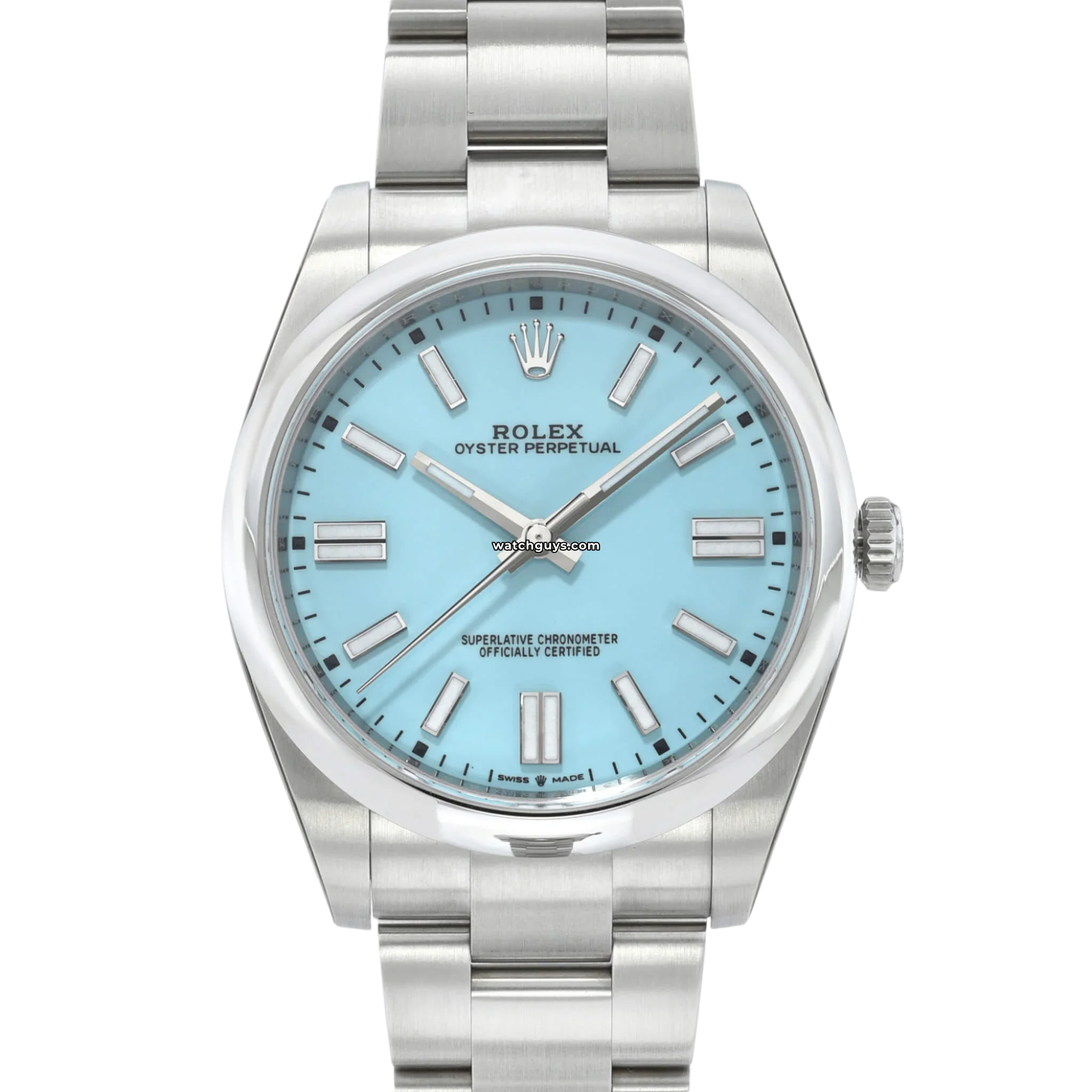 Rolex Oyster Perpetual 124300 Tiffany Blue Dial Automatic Watch for Men - Luxury Dress & Business Timepiece for Formal Occasions & Special Events