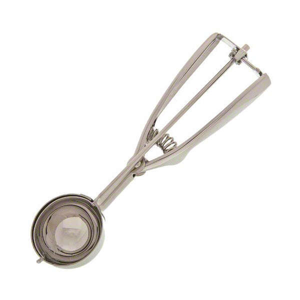 Ambidextrous Stainless Steel #16 Squeeze Disher (2.75 oz) - Perfect for Cookie Scooping, Ice Cream Serving & Portion Control in Bakeries & Restaurants