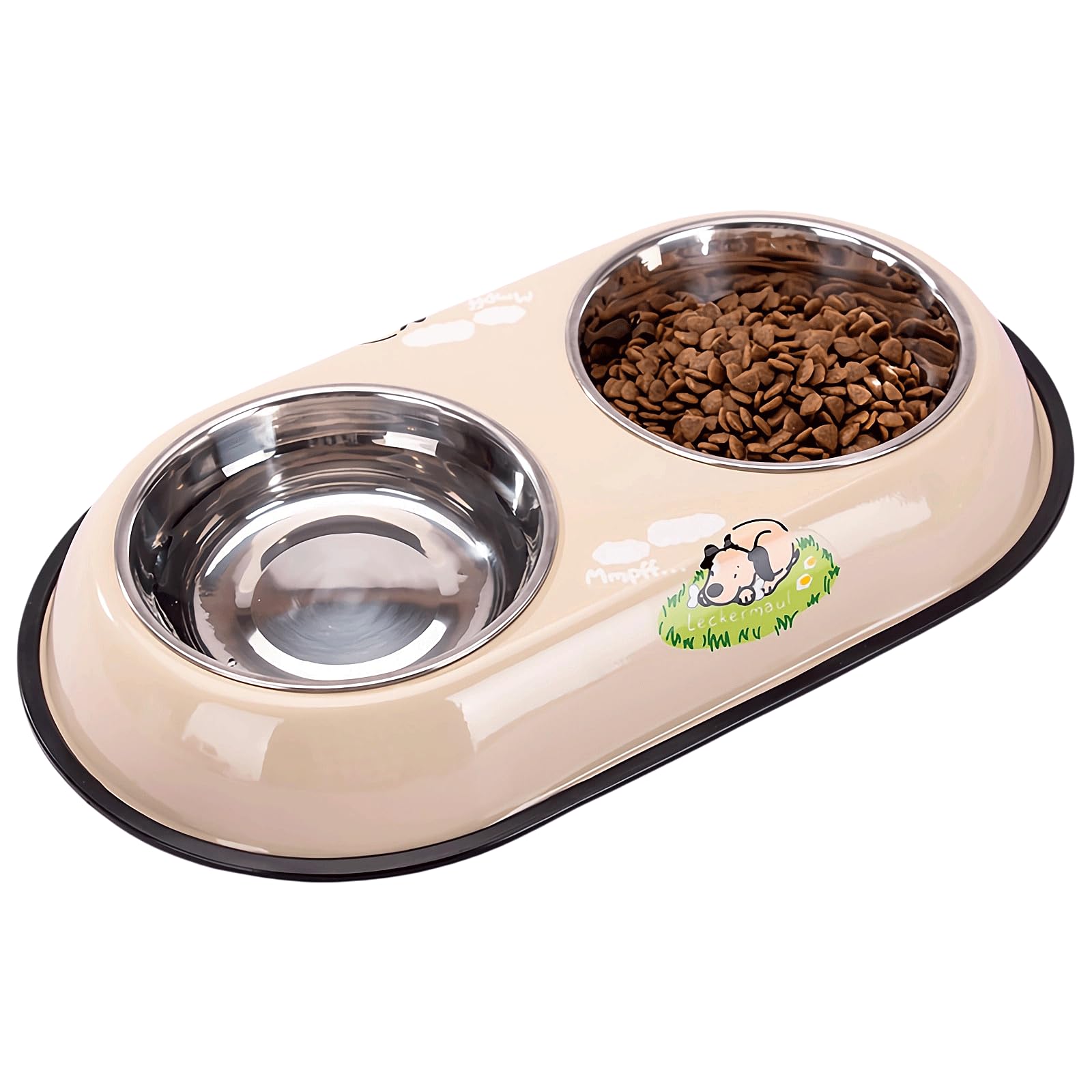 Stainless Steel Dog Bowls for Small & Medium Dogs & Cats - Removable Anti-Slip Double Pet Food & Water Bowls | Perfect for Home, Travel & Outdoor Use