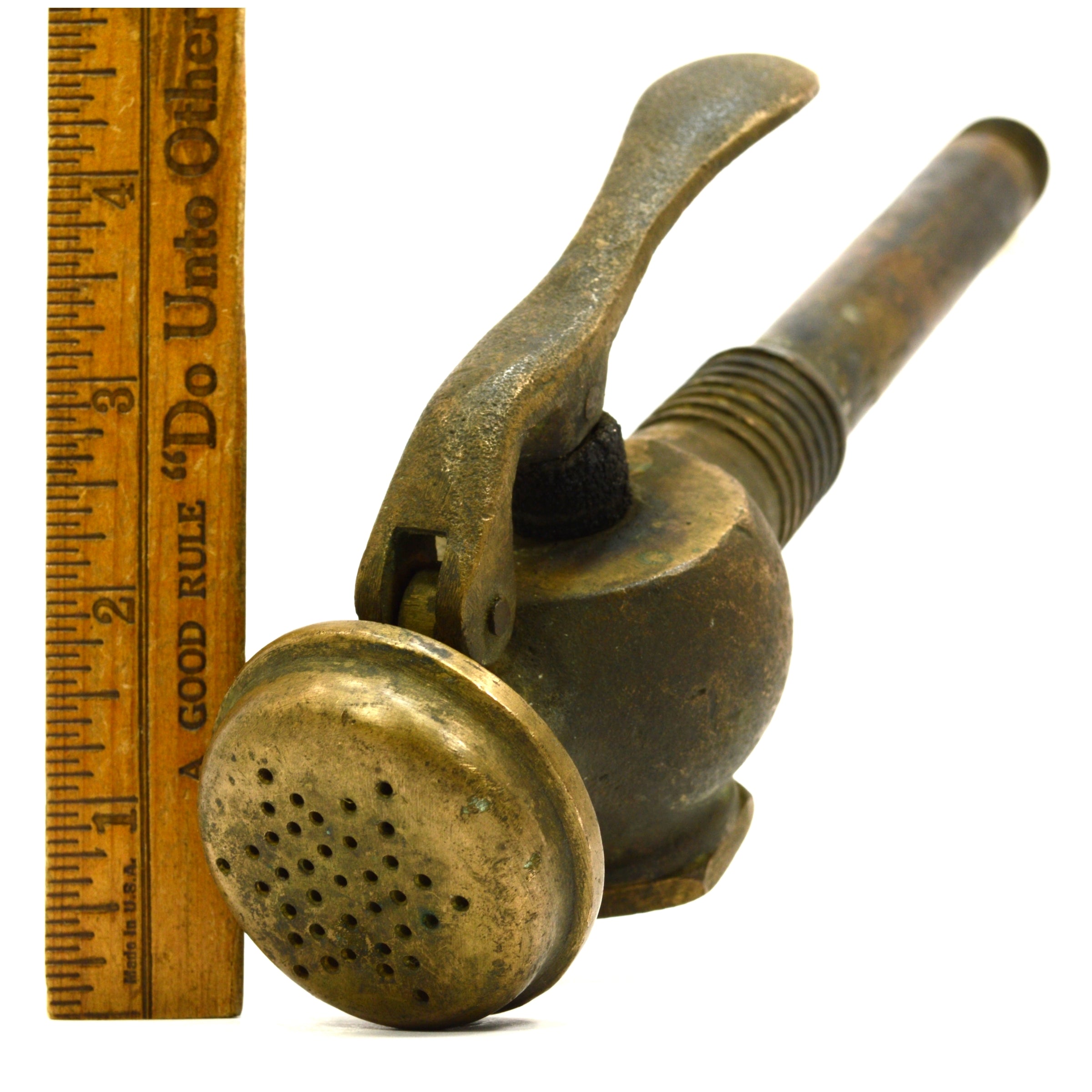 Vintage Brass Water Hose Nozzle - Unique Steampunk Garden Hose Sprayer for Lawn, Yard & Outdoor Watering | Perfect for DIY Projects, Gardening & Decorative Art