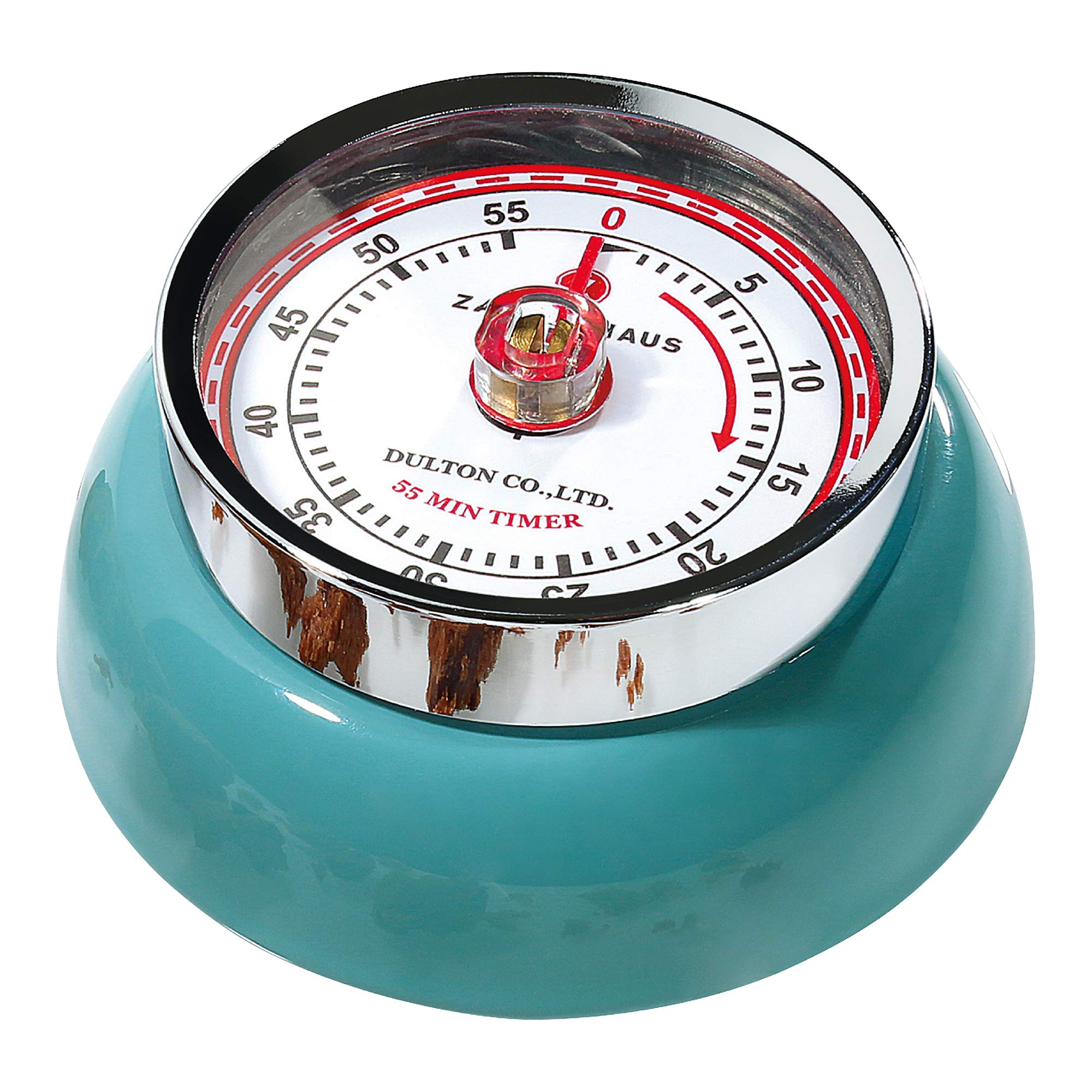 Zassenhaus Magnetic Retro 60 Minute Kitchen Timer - 2.75 Inch Teal Countdown Timer for Cooking, Baking, Workouts & Classroom Activities
