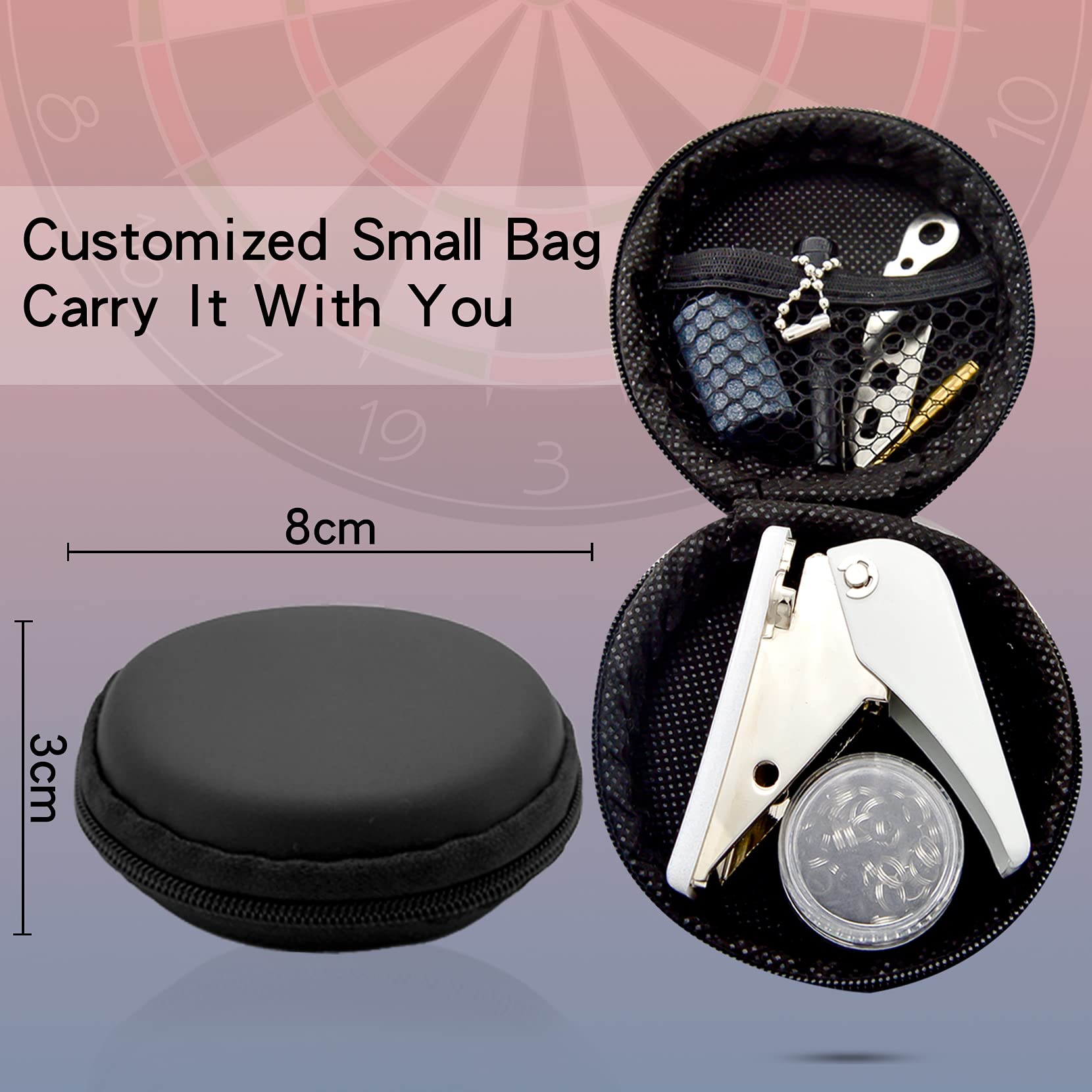DIMBOI Professional Dart Accessories Kit - Includes Soft Tip & Steel Tip Dart O-Rings, Sharpener, Wrench Tool, Shaft & Point Remover, Flight Hole Punch - Perfect for Home Bars, Game Rooms & Professional Dart Competitions