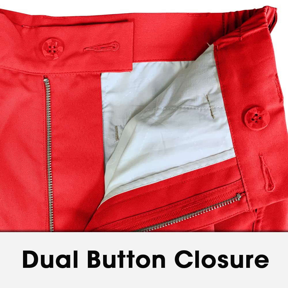 Premium Red Microfiber Golf Pants for Men - Stretchable & Breathable Plus Fours - Perfect for Golfing, Casual Wear & Outdoor Activities