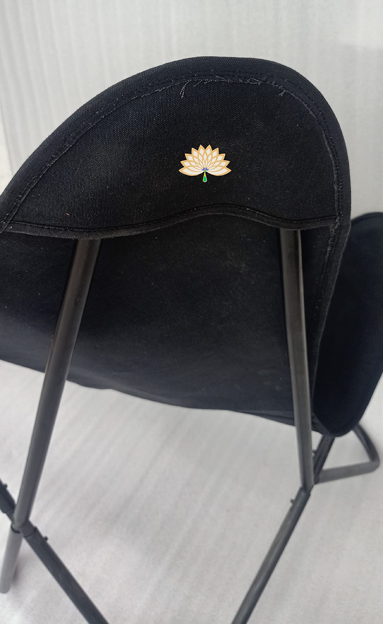 Handmade Canvas Butterfly Chair Cover - Relaxing Lounge Chair for Office, Home & Outdoor - Easy to Assemble Folding Decorative Chair - Perfect for Patio, Bedroom & Dorm Room Gift (Black with Black Frame)