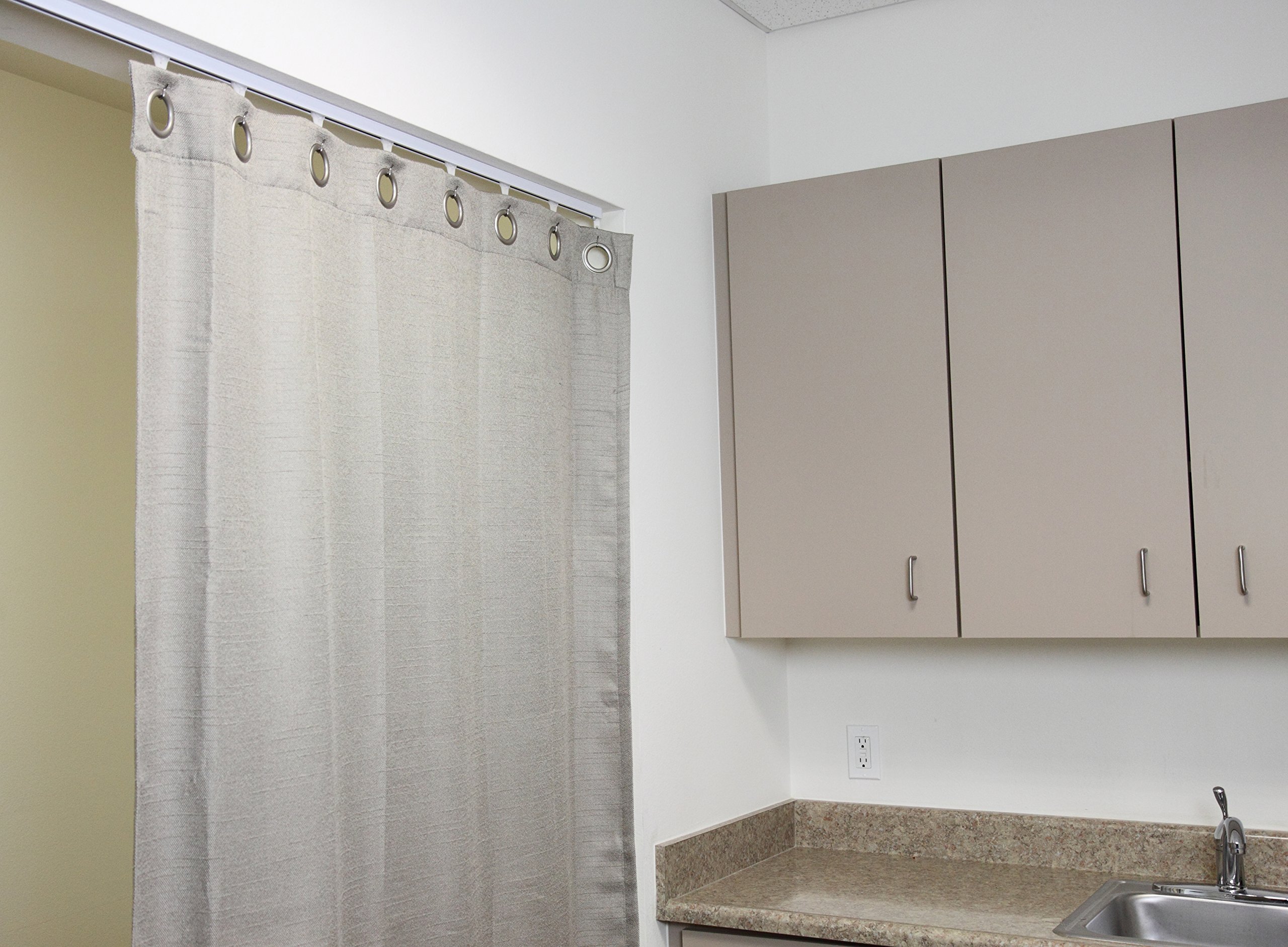A&F Rod Décor Multi-Purpose Room Divider Track Kit 10ft - Heavy Duty Curtain Hanging System for Bedroom, Living Room & Office Partition