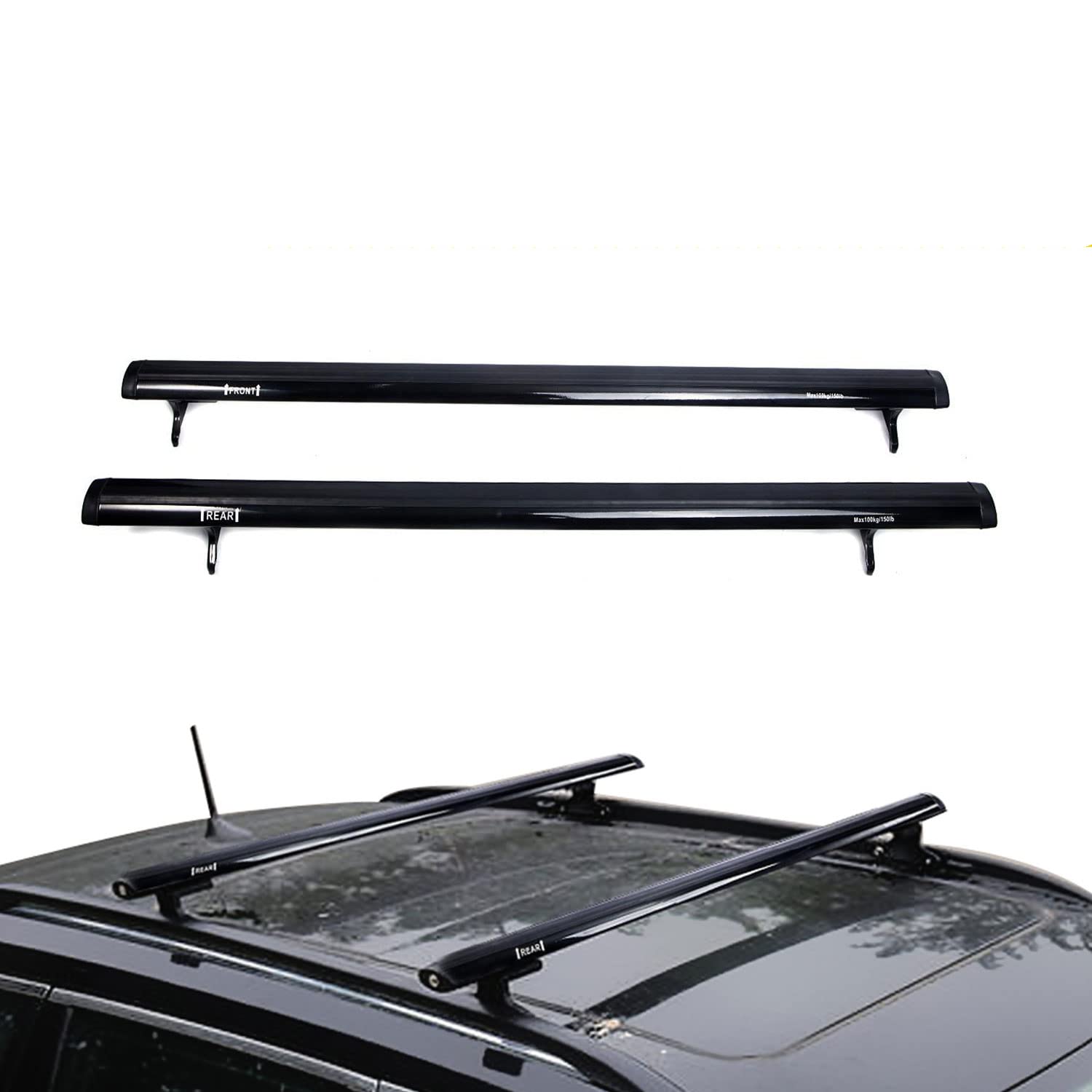 **AUXMART Aluminum Roof Rack Cross Bars for 2017-2022 Jeep Compass – Heavy Duty Replacement Cargo Carrier, Rooftop Luggage Rack (Requires Factory Side Rails) – Perfect for Camping, Road Trips & Outdoor Adventures**