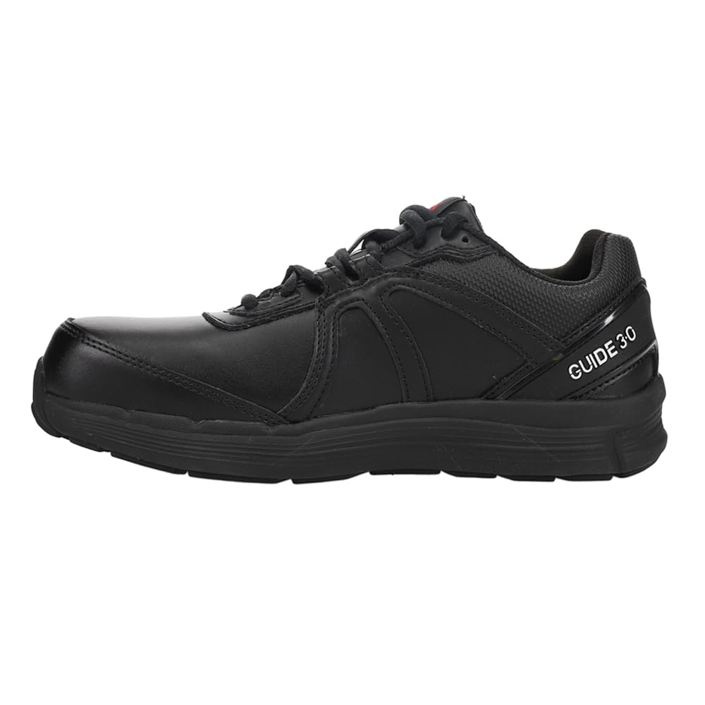 Reebok RB3501 Men's Steel Toe Work Shoes - Black Safety Boots for Construction, Warehouse & Industrial Work | OSHA Compliant Slip Resistant Work Footwear