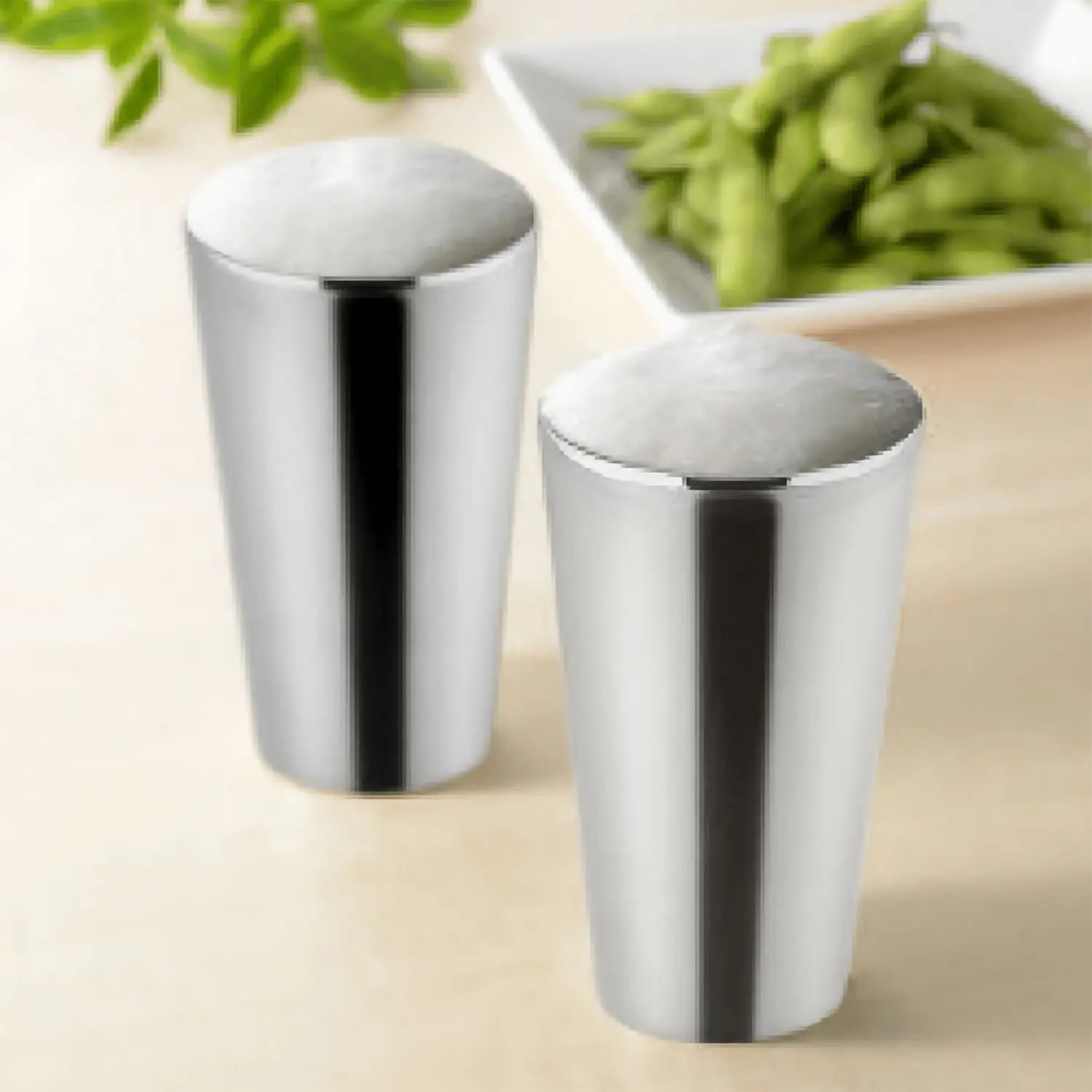 Asahi Premium Stainless Steel Double Wall Insulated Beer Glass - 250ml (8.5oz) - Keeps Drinks Cold for Hours - Perfect for Iced Beer, Cocktails, and Home Bars - Dishwasher Safe & Sweat-Proof