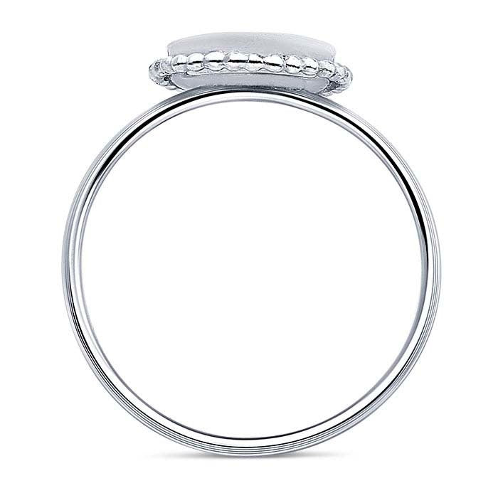 Sterling Silver Beaded Edge Round Cabochon Ring Mounting - 8mm, 10mm, 12mm Sizes - Blank Cab Setting (Size 6 to 8) - Perfect for Jewelry Making, DIY Crafting & Gemstone Ring Designs