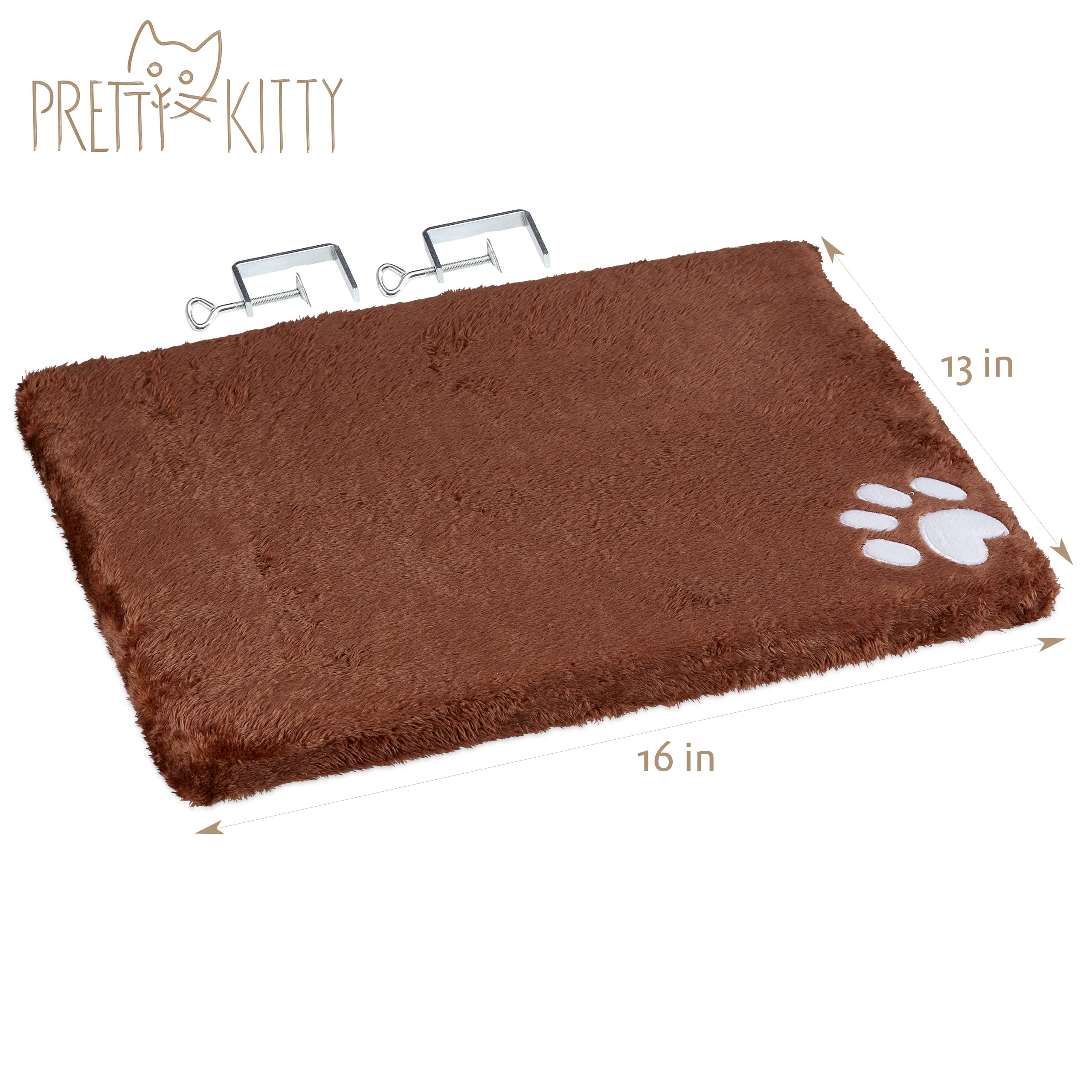 Pretty Kitty Cozy Window Cat Bed - 12.5x16in Washable Pet Bed for Cats & Kittens - Perfect for Window Sill, Sunbathing & Relaxation - Soft Cat Accessory for Indoor Cats