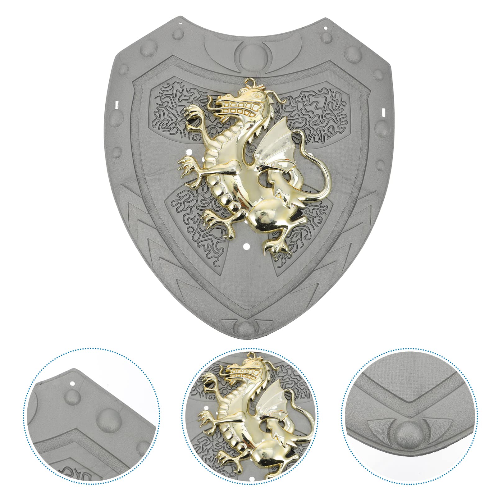2PCS Kids Knight Shield Toy Set - Medieval Warrior Cosplay Props for Halloween, Role Play & Party Decor - Durable Plastic Shields for Children's Dress Up & Pretend Play