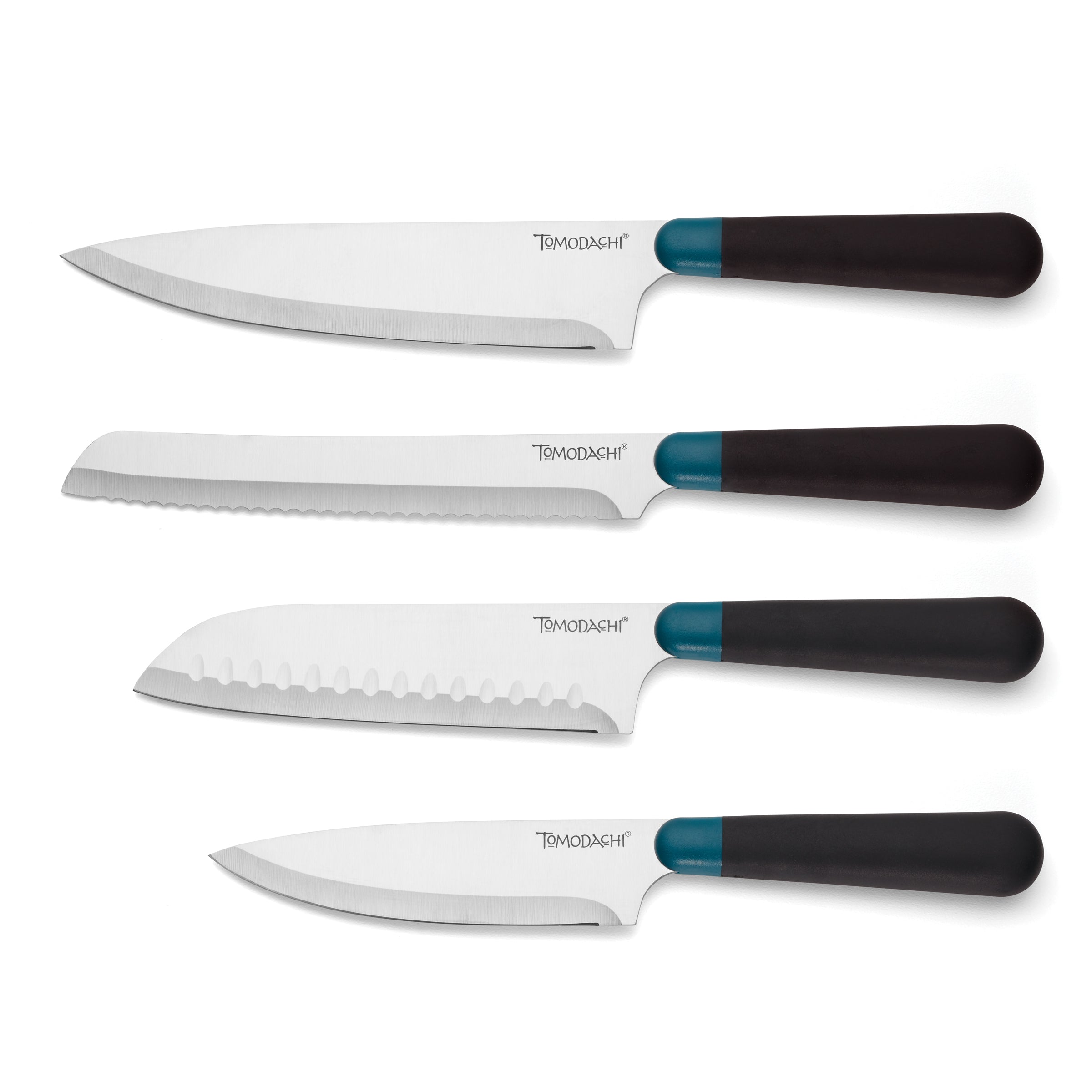 Premium Keen Black Marble 5-Piece Cutlery Set with Bristle Block Holder - Knife Fork Spoon Set for Kitchen, Dining, and Gift Giving