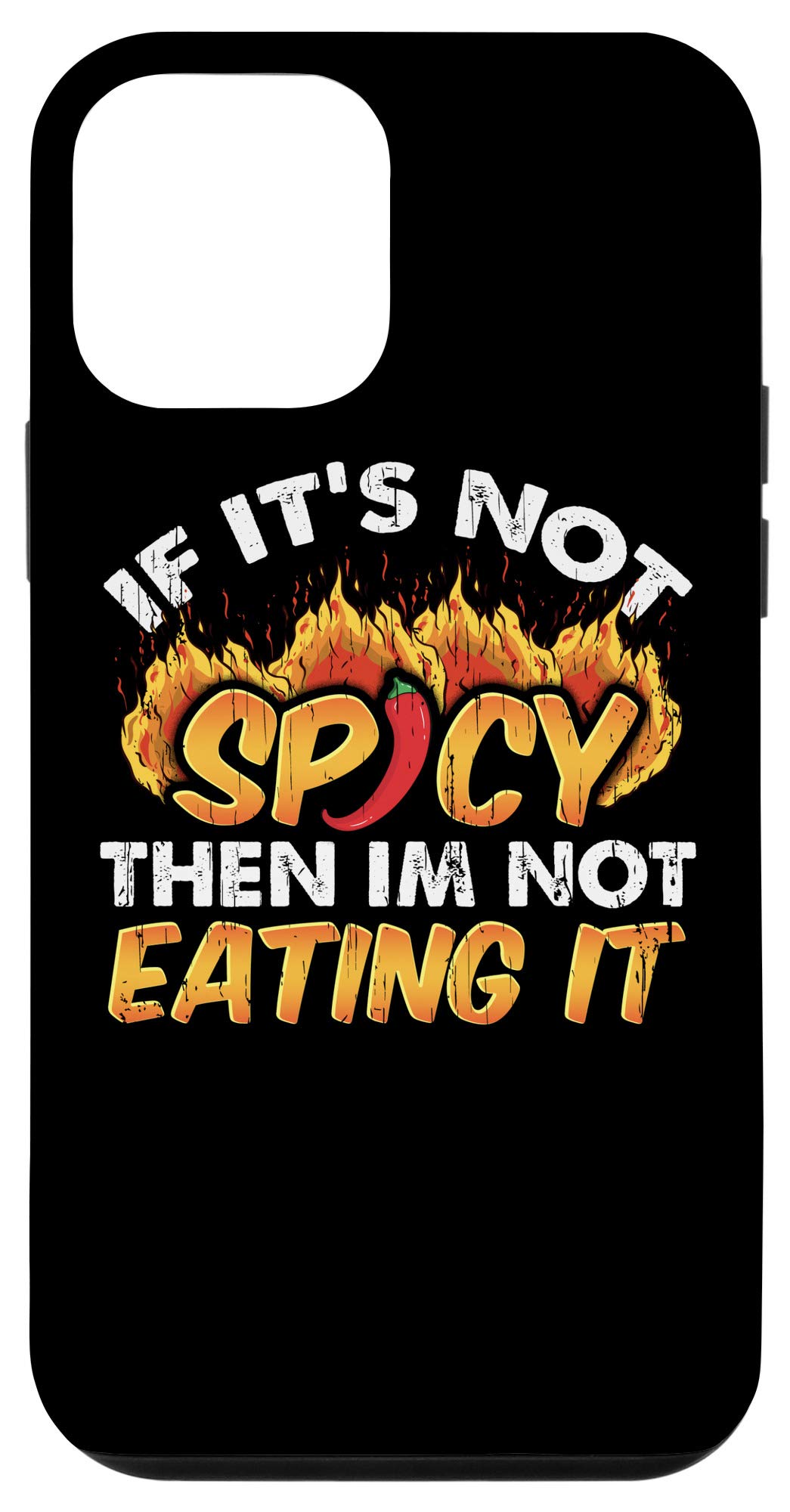 iPhone 12 Mini Phone Case - Spicy Hot Pepper & Taco Design - Funny Distressed Gift for Food Lovers - Perfect for Mexican Cuisine Fans & Taco Tuesday Celebrations