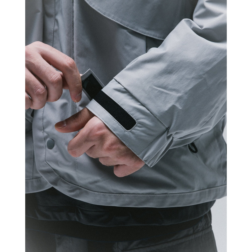 Nine Point Nine Cairn Utility Jacket Light Grey - Waterproof Outdoor Windbreaker for Hiking, Camping & Travel